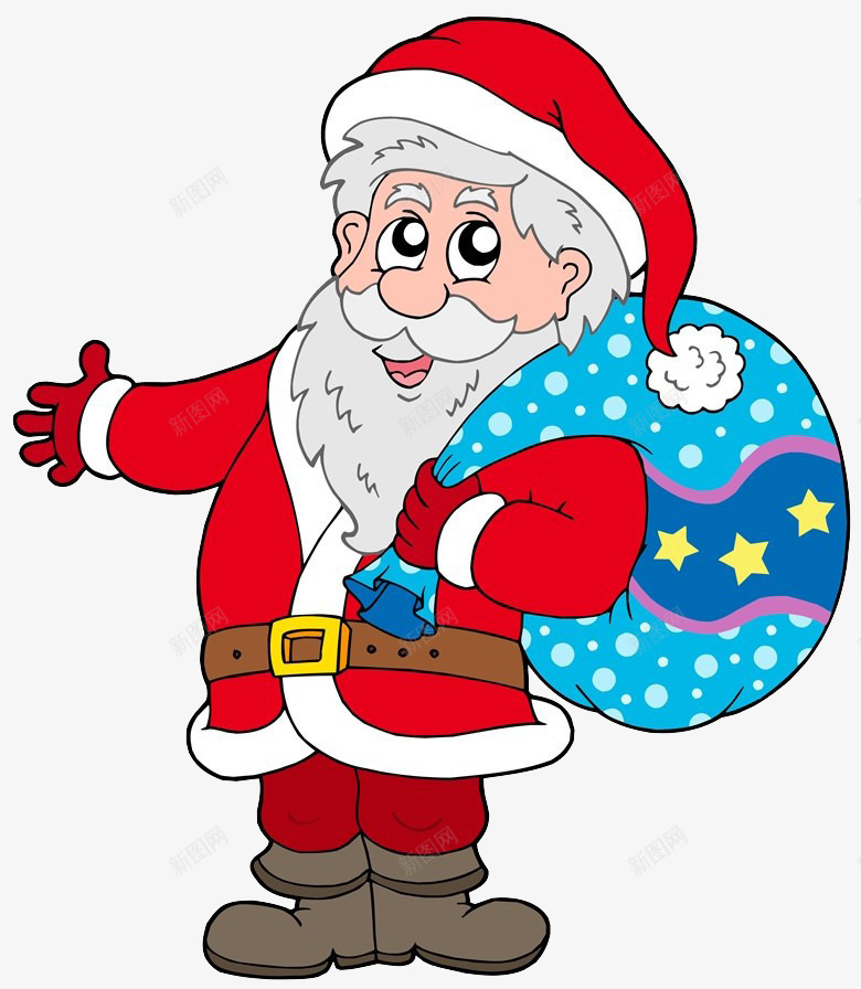 背袋子的圣诞老人png免抠素材_新图网 https://ixintu.com 卡通手绘 圣诞老人 拎 拎东西 拎袋子 拿着 挎着 提东西 提起来 背袋子