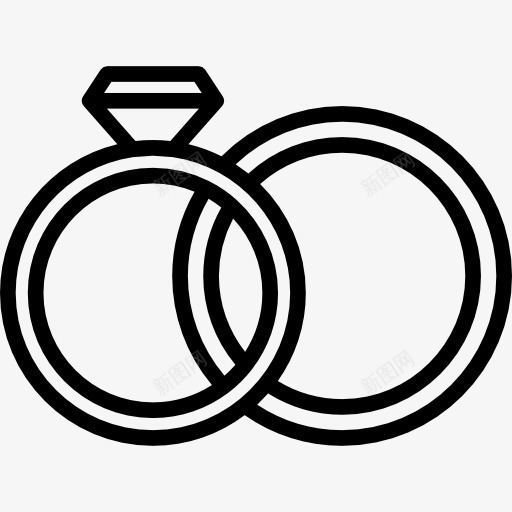 两环图标png_新图网 https://ixintu.com 婚礼 宝石 戒指 钻石 首饰