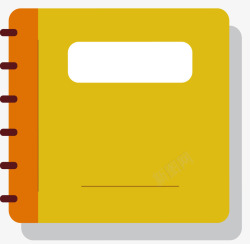 硬壳笔记本黄色硬壳封面笔记高清图片