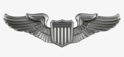银色盾牌印制翅膀盾牌高清图片