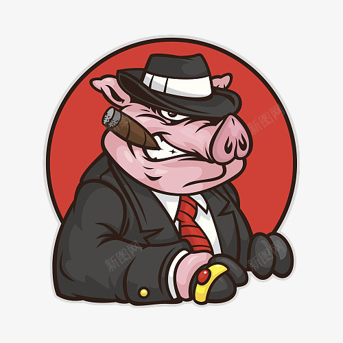 卡通生气的猪先生抽血插画png免抠素材_新图网 https://ixintu.com 卡通 卡通雪茄 小猪 帽子 抽雪茄 插画 猪先生 生气 西装