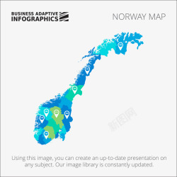 挪威地图挪威地图矢量图高清图片