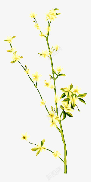 花枝png免抠素材_新图网 https://ixintu.com 吊篮 小花 月季 油画 玫瑰花 白玫瑰 粉玫瑰 花枝 蝴蝶 黄玫瑰