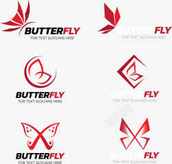 logo尺寸蝴蝶飞翔变形LOGO矢量图图标高清图片