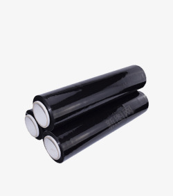 黑色钢化膜包装黑色工业PE塑料缠绕膜高清图片