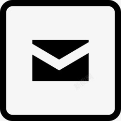 新的按钮新的电子邮件的方形按钮图标高清图片