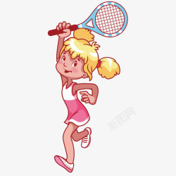 网球女孩素材