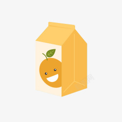 盒装橙汁矢量图素材
