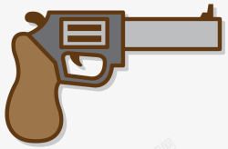 美国牛仔左轮卡通手枪符号高清图片