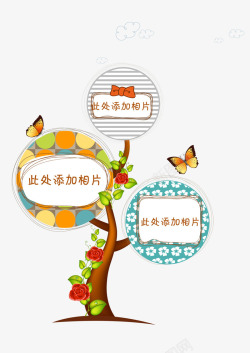 小树相框卡通相框高清图片