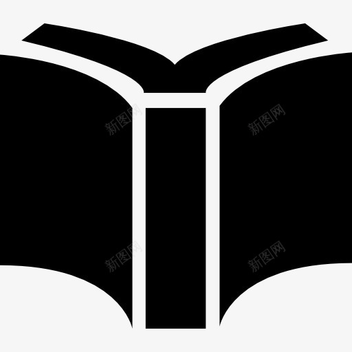 黑色的书盖打开后视图图标png_新图网 https://ixintu.com 书 后视图 封面 教育 教育的书 黑色的书