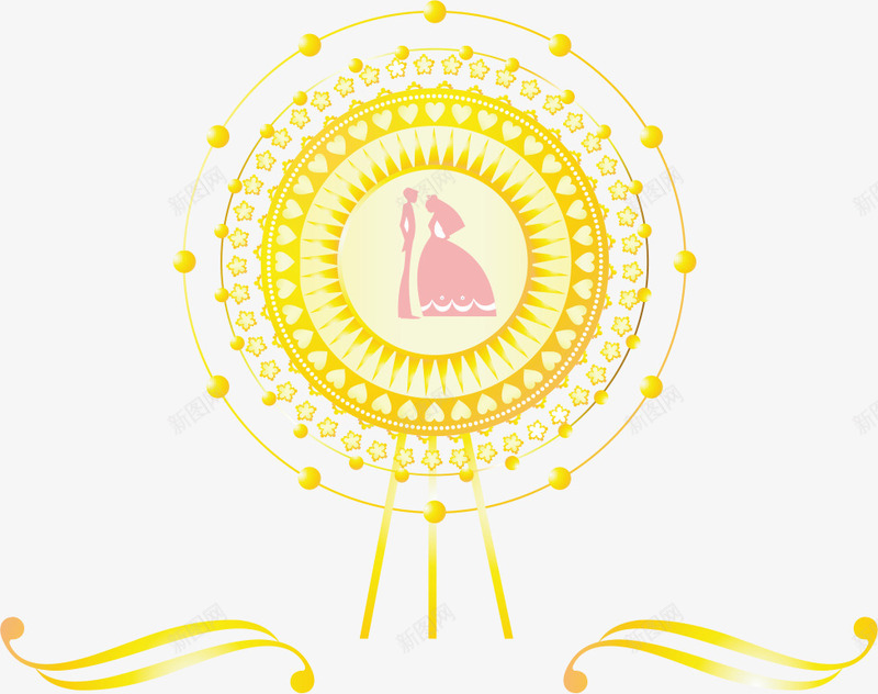 摩天轮人物logo图标png_新图网 https://ixintu.com logo wedding 人物 婚礼 婚礼logo 摩天轮 矢量logo
