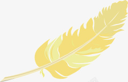 黄色的羽毛矢量图素材