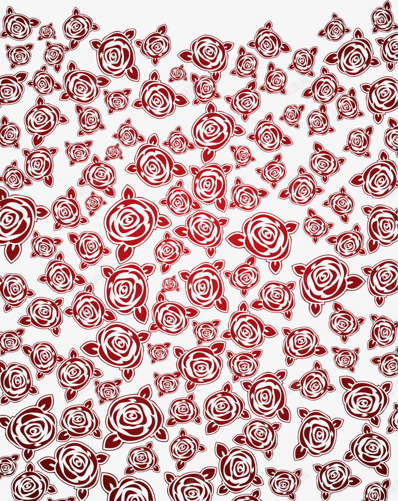 红色玫瑰花欧式底纹边框png免抠素材_新图网 https://ixintu.com 底纹 欧式 玫瑰花 红色 边框