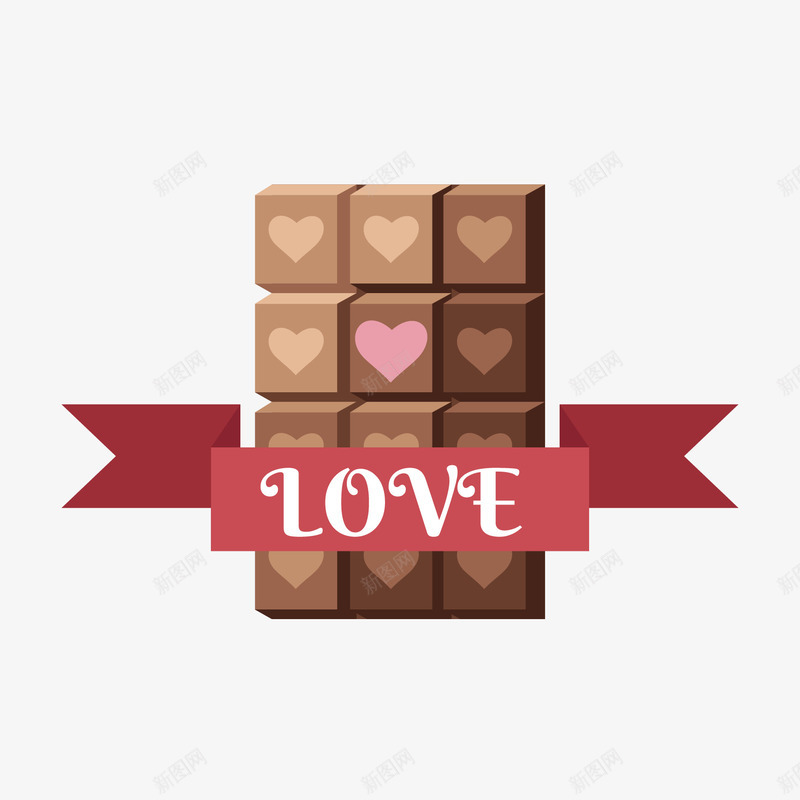 巧克力矢量图ai免抠素材_新图网 https://ixintu.com LOVE 巧克力 浪漫 爱情 矢量图