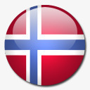 norway挪威国旗国圆形世界旗图标高清图片