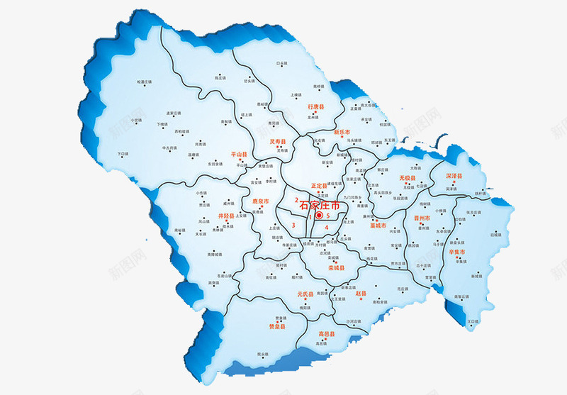 石家庄立体地图psd免抠素材_新图网 https://ixintu.com 地图 省会 石家庄 石家庄地图 立体