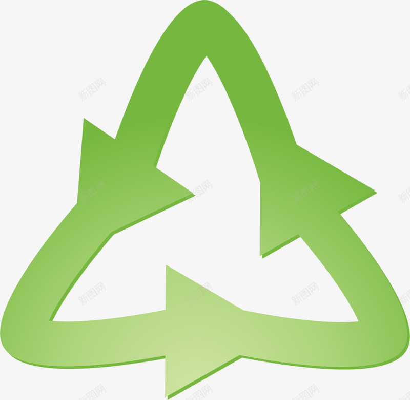 绿色环保回收箭头png免抠素材_新图网 https://ixintu.com 世界环境日 爱护环境 环保 生态循环 绿色箭头 自然