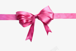 粉红色包装红色丝带蝴蝶结高清图片