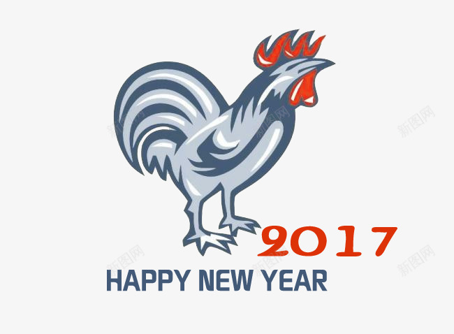 公鸡2017新年片png免抠素材_新图网 https://ixintu.com 2017 2017年鸡年 免抠素材 公鸡 新年图片元素