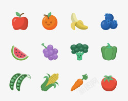 蔬菜卡通图案素材