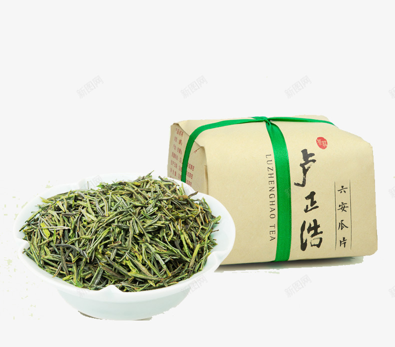 六安瓜片png免抠素材_新图网 https://ixintu.com 产品实物 绿色 绿茶 茶 茶包装