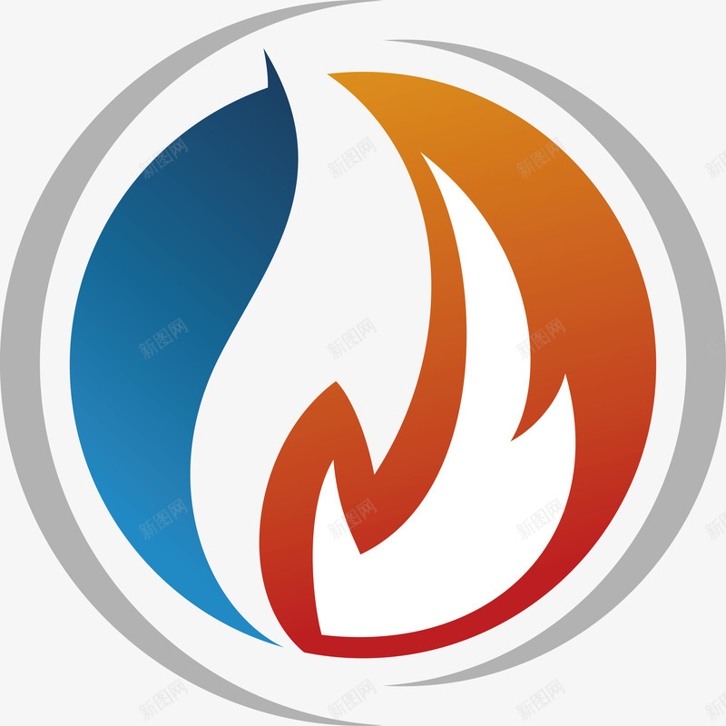 火焰logo图标png_新图网 https://ixintu.com logo 圆形 火焰 矢量素材