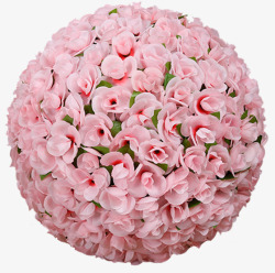 加密粉色玫瑰花球婚庆装饰素材