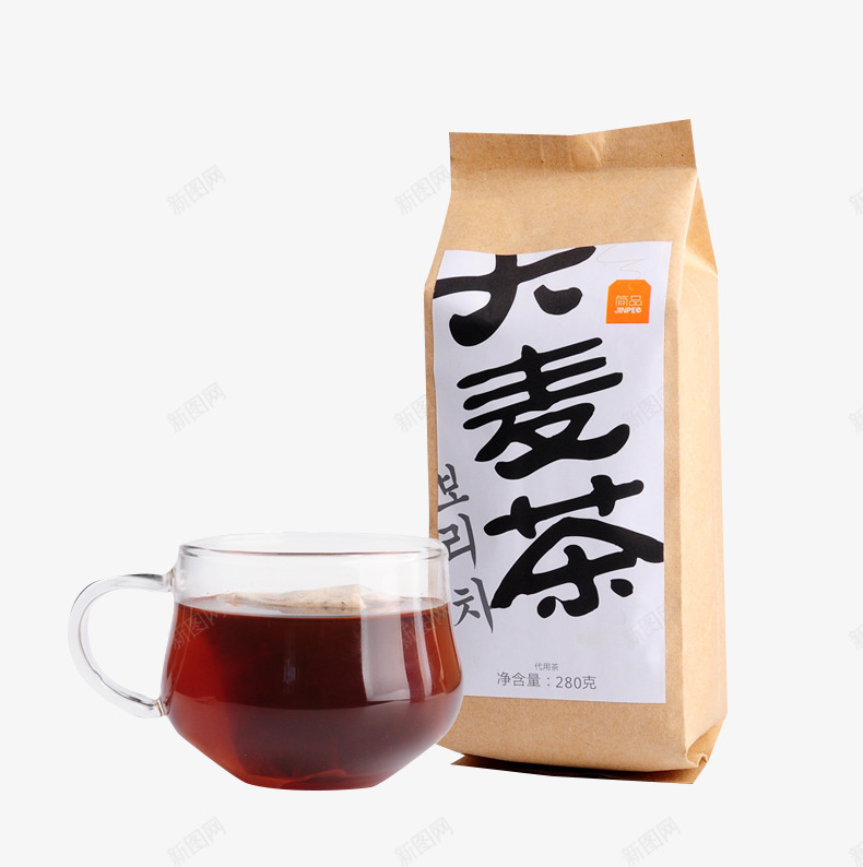 香浓大麦茶png免抠素材_新图网 https://ixintu.com 健康饮品 大麦茶 浓色茶汤 麦香