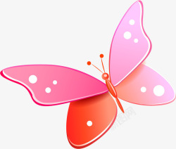粉色时尚手绘蝴蝶素材