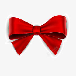 红色领结红色蝴蝶结领结装饰矢量图高清图片