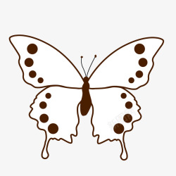 素描昆虫图片手绘单色蝴蝶高清图片