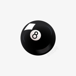 圆形台球黑色八号圆形台球矢量图高清图片