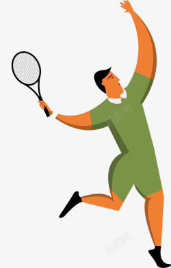 创意手绘田径运动员手绘体育运动羽毛球人物插画矢量图高清图片