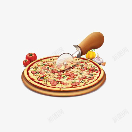 手绘披萨png免抠素材_新图网 https://ixintu.com 卡通披萨 披萨免扣元素 披萨饼 烤披萨 西餐
