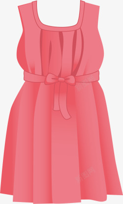 无袖连衣裙粉色无袖连衣裙矢量图高清图片