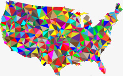 抽象美国地图素材