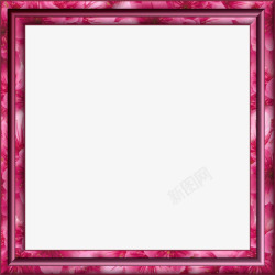 玫瑰色花纹正方形相框素材