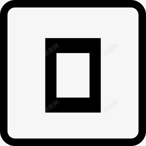矩形轮廓的方形按钮图标png_新图网 https://ixintu.com UI 广场 形状 按钮 方形 方形轮廓 界面 矩形 符号