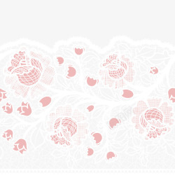 蕾丝花卉蕾丝装饰的玫瑰花矢量图高清图片