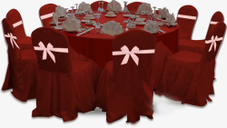 红色婚礼座位素材