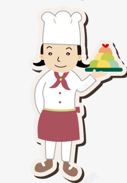 西餐服务员卡通厨师图标psd源文件高清图片