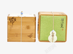 木制盒子正方体包装盒高清图片
