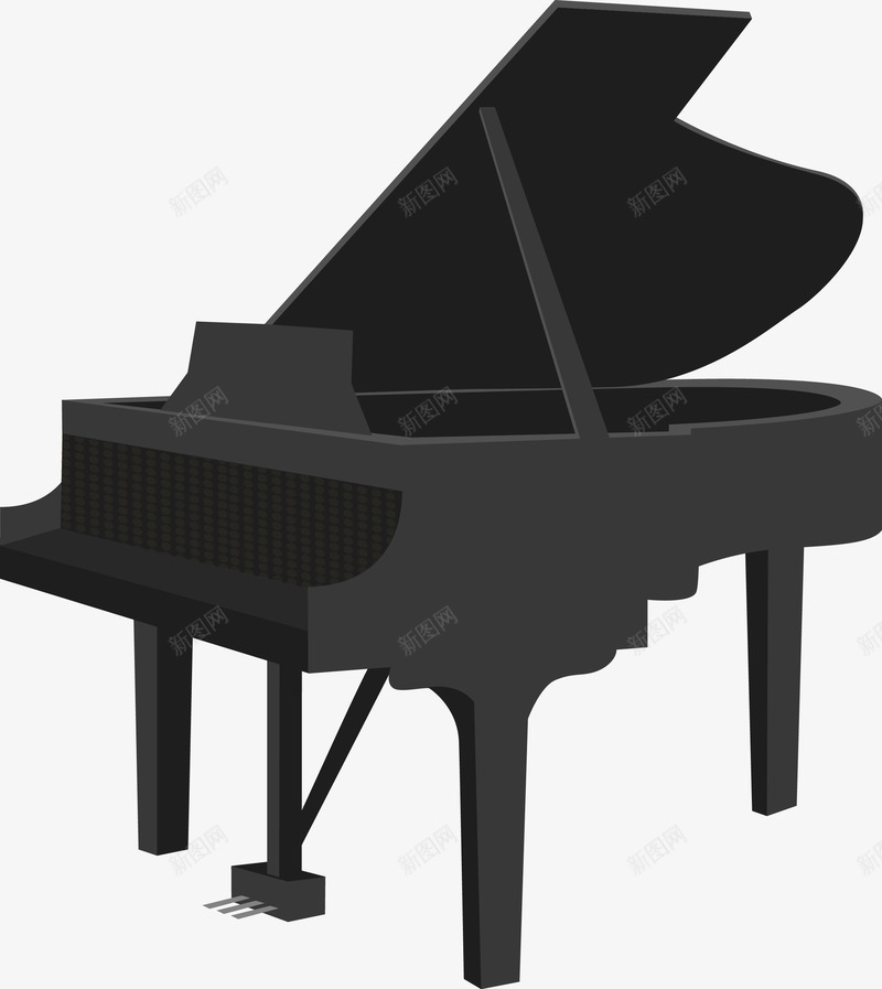 简约平面黑色钢琴矢量图eps免抠素材_新图网 https://ixintu.com 乐器 卡通钢琴 西洋乐器 钢琴 音乐 黑色钢琴 矢量图