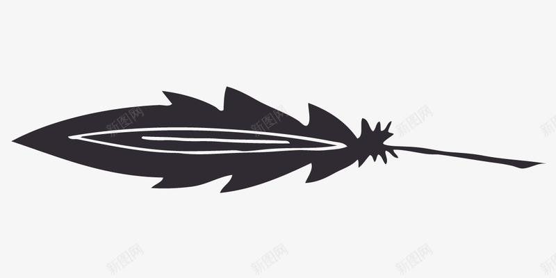黑色羽毛png免抠素材_新图网 https://ixintu.com 创意 动物 手绘 素描 羽毛 设计 钢笔画 黑色
