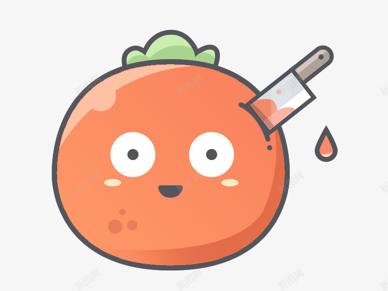 插在西红柿上的刀子psd免抠素材_新图网 https://ixintu.com 刀子 创意水果 创意表情 卡通水果 水果 西红柿