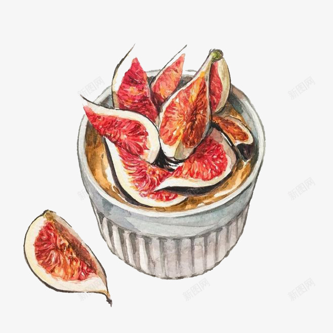 水彩水果png免抠素材_新图网 https://ixintu.com 卡通 彩色 手绘 水彩 水果 装饰 西柚