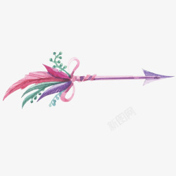 矢量羽毛剑紫色羽毛剑高清图片