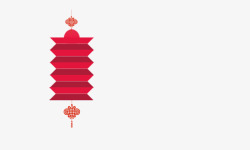 中古风折扇中国风格扁平化灯笼高清图片