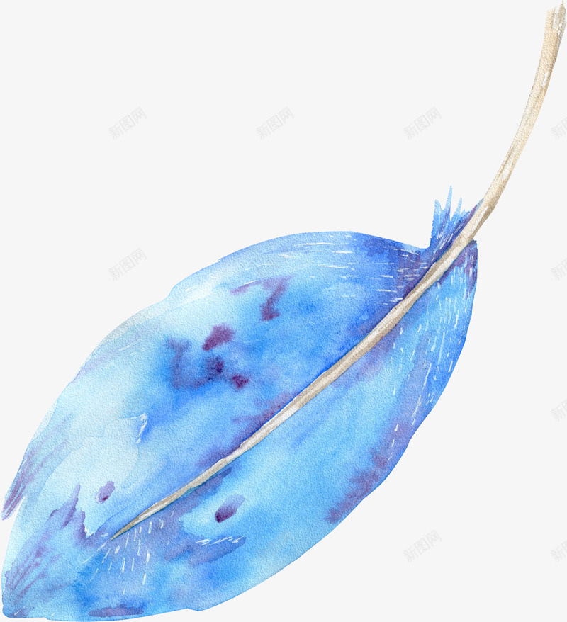 蓝色的羽毛手绘图png免抠素材_新图网 https://ixintu.com 彩色羽毛 手绘图 漂亮的 翅膀 蓝色羽毛 鸟类